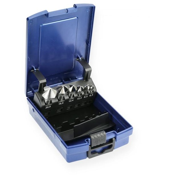 Coffret de 6 fraises à chanfreiner HSS HANGER 154901