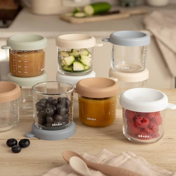 Coffret de 6 portions verre 250 ml lot beige
