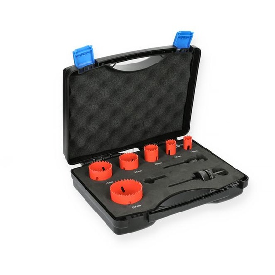 Coffret de 6 trépans HSS bi-métal spécial plombier 19 à 57mm - HANGER - 150497