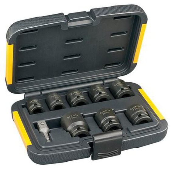 Coffret de 8 douilles à chocs et accessoire 10 à 27mm - DEWALT - DT7507-QZ