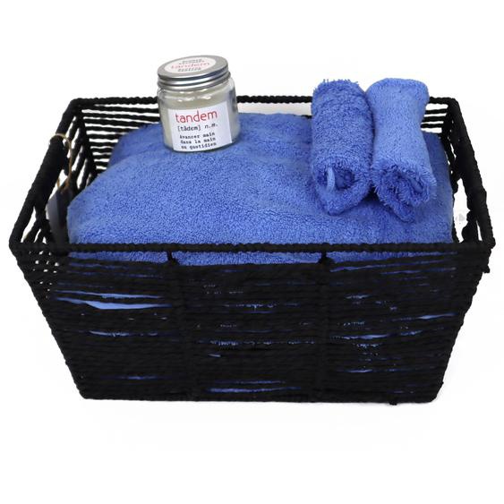 Coffret de bain bleu 4 pièces
