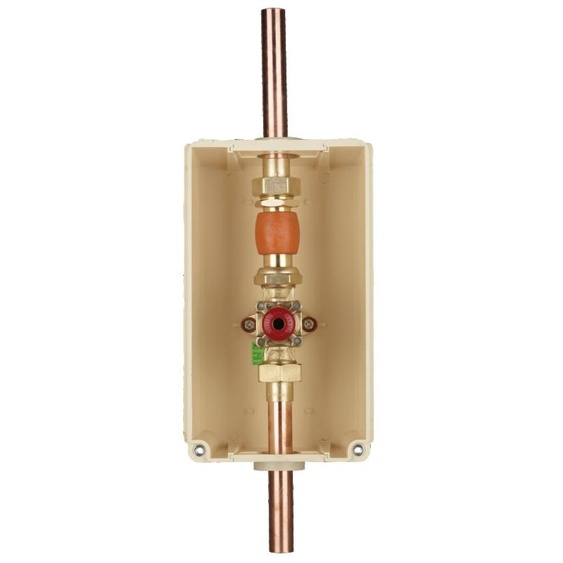 Coffret de coupure gaz cuivre avec robinet poussoir Banides - 701529