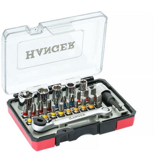 Coffret douilles 1/4 + embouts de vissage 27 pièces - HANGER - 250015