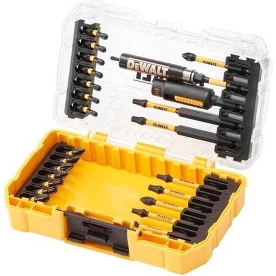 Coffret dembouts de vissage Flextorq 25 pièces de DeWalt dans une mallette robuste