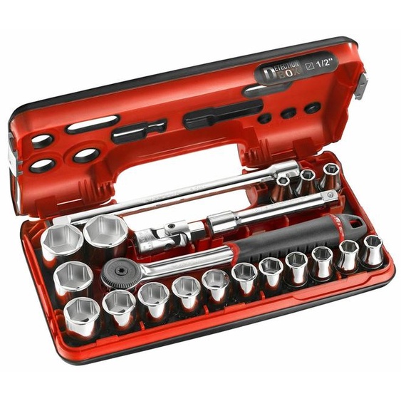 Coffret douilles 1/2 6 pans métriques - 21 pièces - FACOM - Coffret douilles 1/2 6 pans métriques - 21 pièces FACOM S.161DBOX1PB