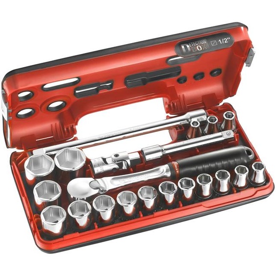 Coffret douilles 1/2 6 pans métriques DBOX FACOM SL.DBOX1PB