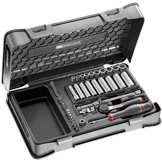 Coffret douilles 1/4 6 pans métriques 46 pièces - FACOM - R.2BLPB