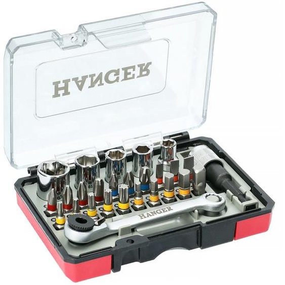 Coffret douilles 1/4 + embouts de vissage 27 pièces HANGER 250015