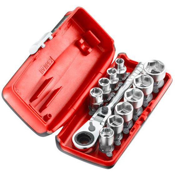 Coffret douilles 1/4 hexagonales 6 pans métriques + cliquet 11mm - FACOM - RXPICOPB