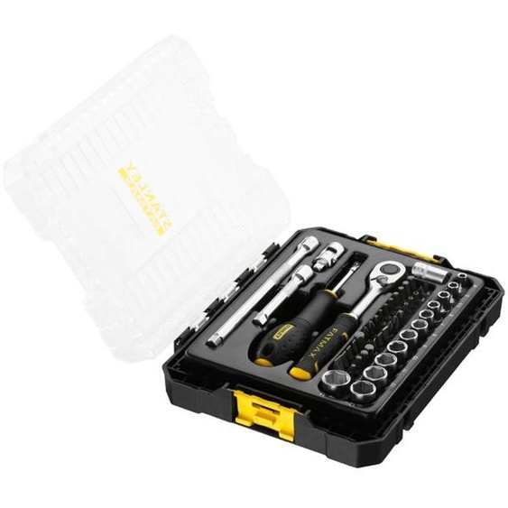Coffret douilles STAKBOX M 1/4 jeu 48 pièces STANLEY FATMAX FMMT98101-0