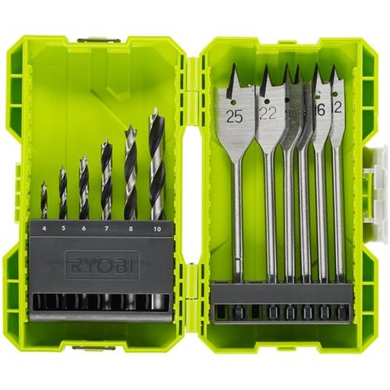 Coffret empilable 12 accessoires perçage bois