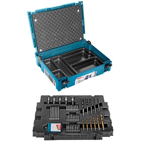 Coffret ensemble accessoires de 56 pièces en coffret MAKPAC - MAKITA - B-53768