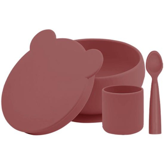 Coffret Mes Premiers Repas Bol Cuillère Gobelet Terracotta