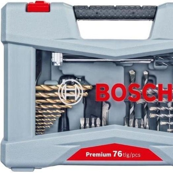 Coffret de Perçage et Vissage Premium Bosch, 76 pièces, Forets Béton Métal Bois, Porte-embouts Quick-Change
