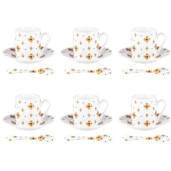 Coffret  tasses à café avec sous tasses Eleor  cl