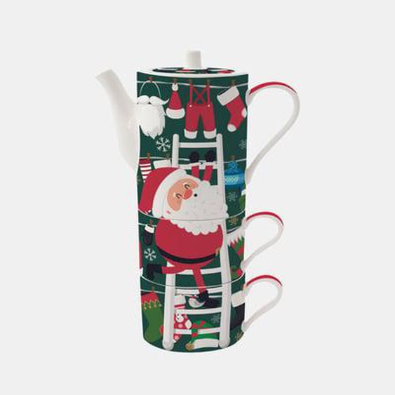 Coffret théière + 2 tasses empilables