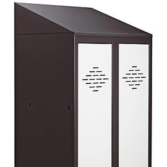 Coiffe inclinée pour vestiaire Avantage - Largeur 60 cm - Anthracite