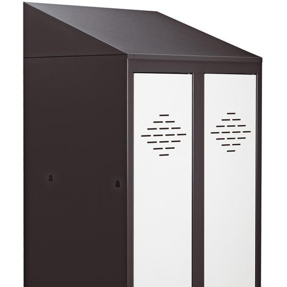 Coiffe inclinée pour vestiaire Avantage - Largeur 60 cm - Anthracite