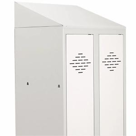 Coiffe inclinée pour vestiaire Avantage - Largeur 60 cm - Gris