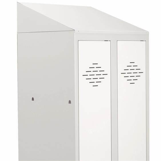 Coiffe inclinée pour vestiaire Avantage - Largeur 60 cm - Gris