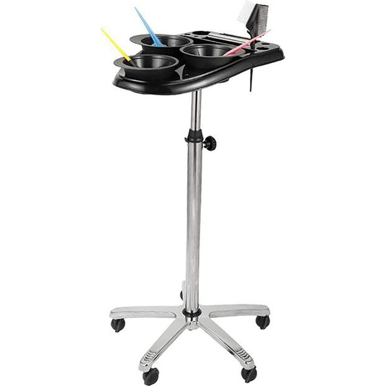 Coiffeur Chariot de travail Chariot de coiffure Coloration Aide au salon Châssis pour teinture capillaire Réglable 70-105cm Beauty Salon de coiffure Trolley Chariot