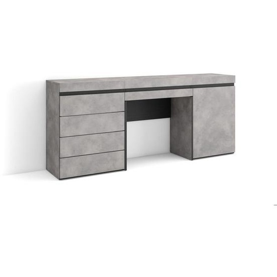 Coiffeuse, 177x35x75 cm, Avec tiroir, Commode, Buffet, Ciment, RF3463