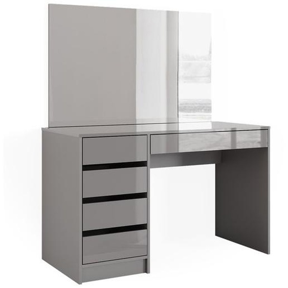 Coiffeuse avec miroir - Vicco - Sherry - Gris brillant