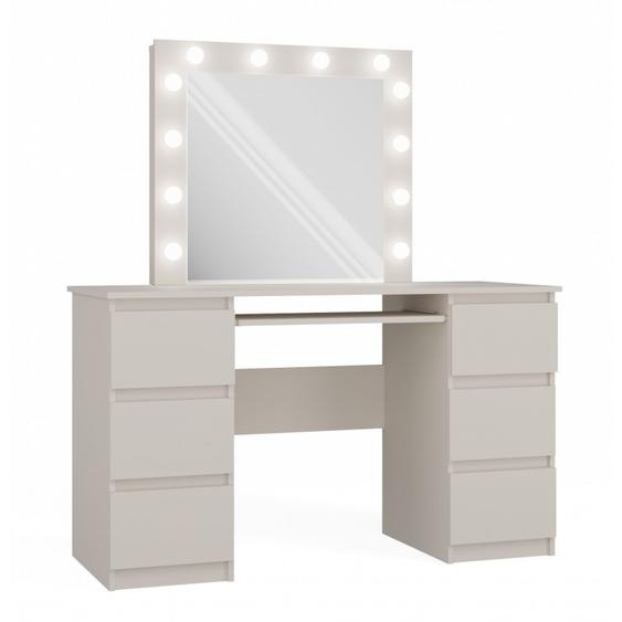 Coiffeuse HOLLOW - cachemire + miroir et éclairage LED