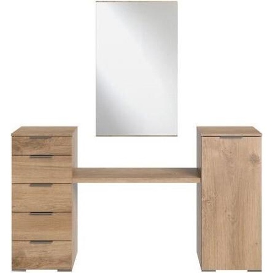 Coiffeuse LEVEL UP 678111, chêne, 172x41x92 cm, avec miroir