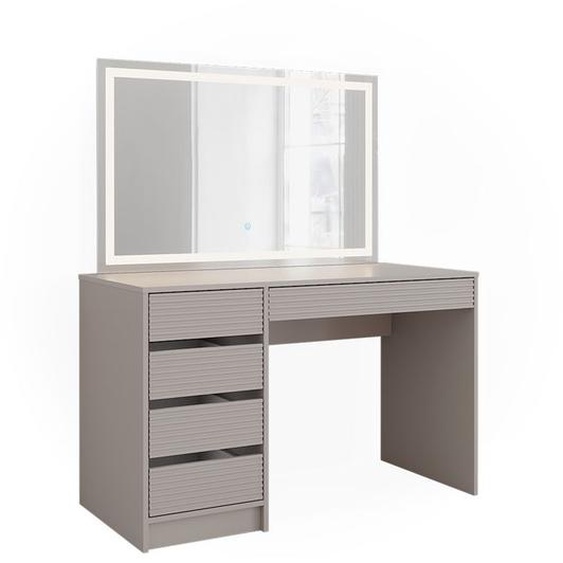 Coiffeuse Sherry, 120cm avec miroir LED, Cachemire, Vicco