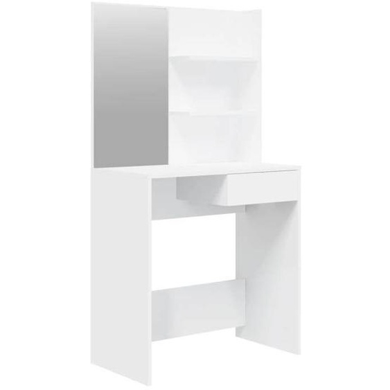 Coiffeuse/Table de maquillage - avec miroir - blanc 74,5x40x141 cm SS301000