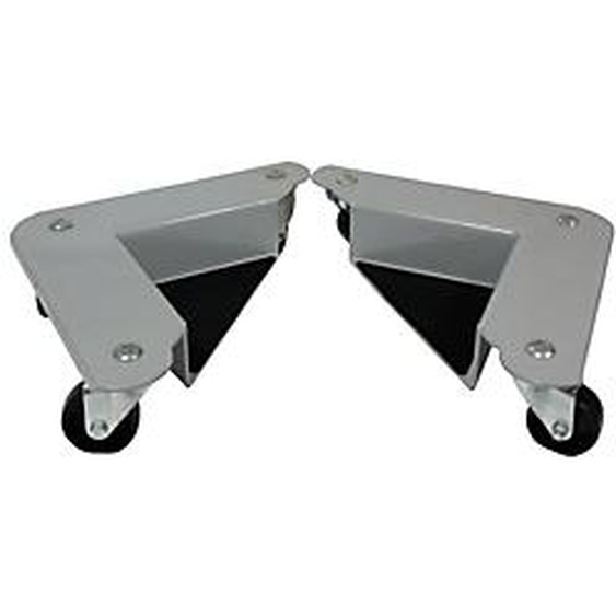 Coins roulants en acier, gris, pour une charge de 4 x 150 kg maximum - Lot de 4