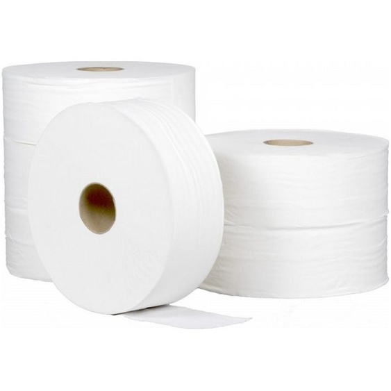 Colis de 12 rouleaux papier hygiénique blanc ouate JUMBO 2 plis 170 m 628202