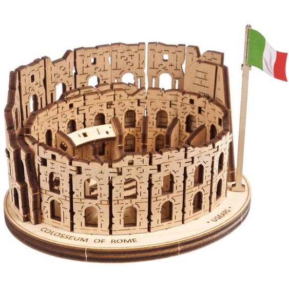 Colisée De Rome – Maquette En Bois À Construire, Puzzle 3d Architectural Brown