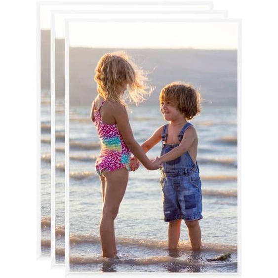 Collage de cadres photo 3 pcs au mur table Blanc 21x29,7 cm MDF