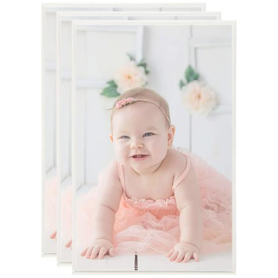 Collage de cadres photo 3 pcs de table Argenté 13x18 cm MDF