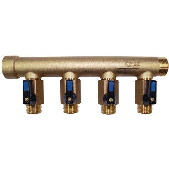 Collecteur FC mâle-femelle 3/4 4 départs vanne M15/21 - WATTS INDUSTRIE - 3635