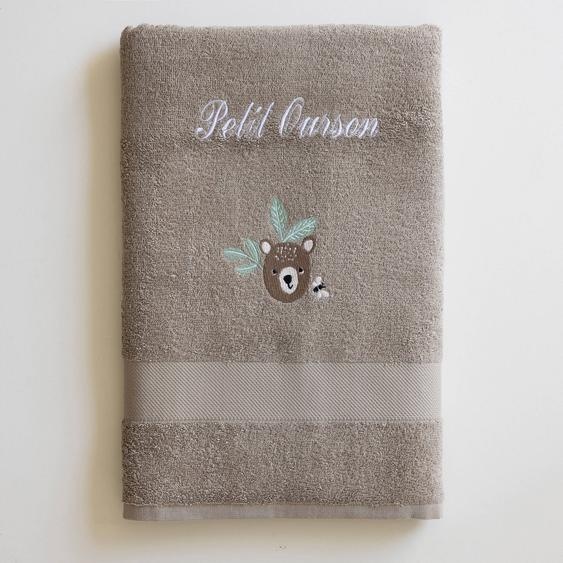 Collection éponge enfant brodée ourson personnalisable coton -