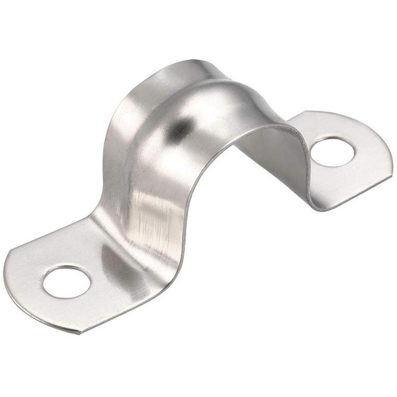 Collier de serrage pour tuyau, 20 mm, en acier inoxydable 304, 2 trous, lot de 10