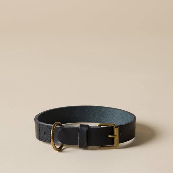 Collier Pour Chien En Cuir - Collection Fine Truffe Marine