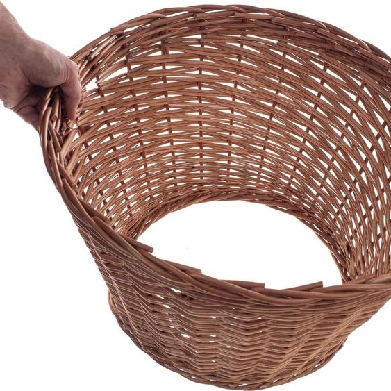 Collier pour sapin en rotin - Couverture pour support de sapin de Noël - 55 cm - Panier tressé - Cache le support - Naturel