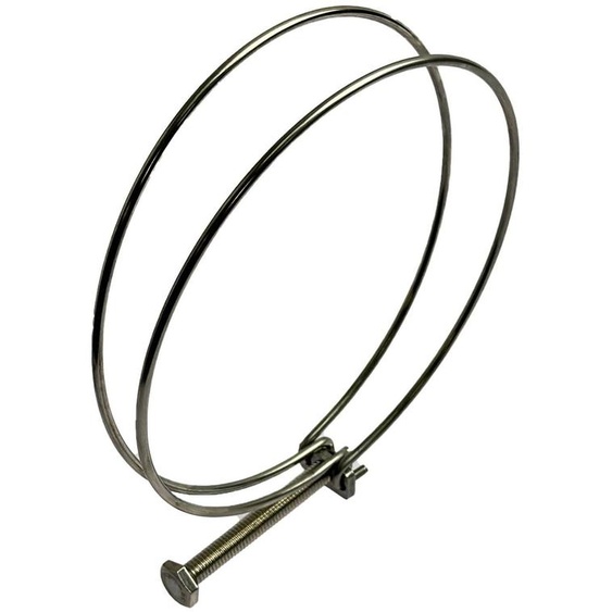Colliers de serrage en fil de fer, pour tubes de 102 à 110 mm, en acier inoxydable, lot de 4