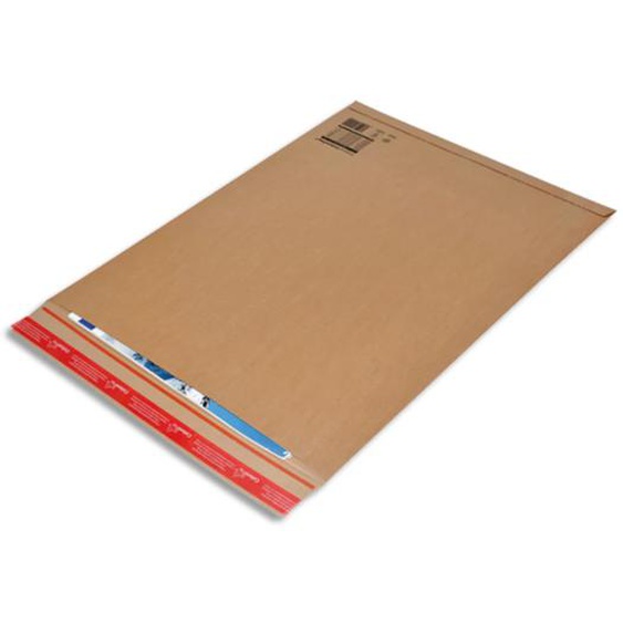 COLOMPAC Pochette d expédition rigide en carton Brun, Format B2 L53 x H72 cm, épaisseur remplissage 5 cm