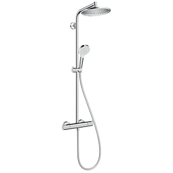 Colonne de douche CROMETTA S 240mm / 1 jet avec mitigeur thermostatique - HANSGROHE - 27268000