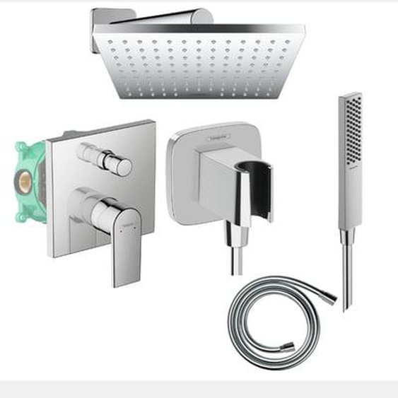 Colonne de douche encastrée mécanique Vernis Shape Flexible Isiflex Douchette PulsifyE chromé