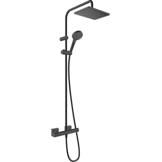 Colonne de douche HANSGROHE Vernis Shape 230 - 1jet EcoSmart 9l/min avec mitigeur thermostatique - Noir mat