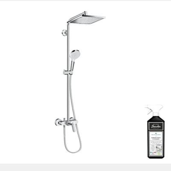 Colonne de douche mécanique Crometta E 240 chromé + nettoyant Briochin
