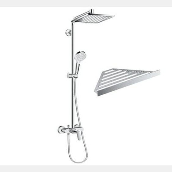 Colonne de douche mécanique Crometta E 240 chromé + tablette Addstoris