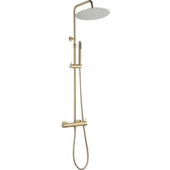 Colonne de douche mécanique Delice ii corps froid spéciale rénovation or brossé - Essebagno