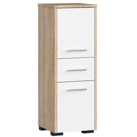 Colonne de salle de bain AKORD FIN Chêne Sonoma 30cm 2 portes 1 tiroir